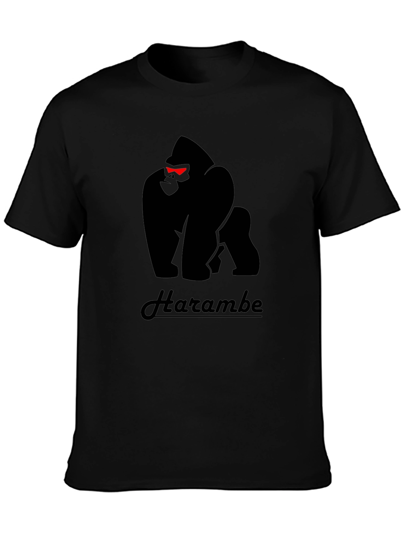 Harambe Gorilla Graphic Black T-Shirt