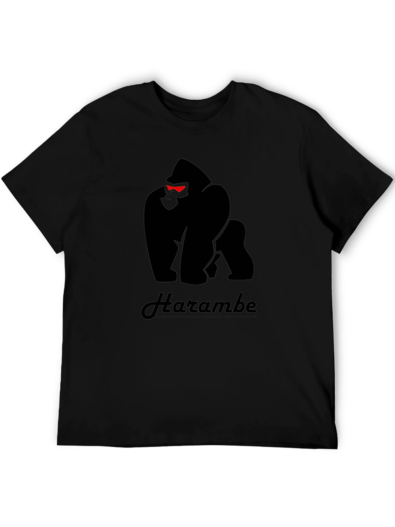 Harambe Gorilla Graphic Black T-Shirt