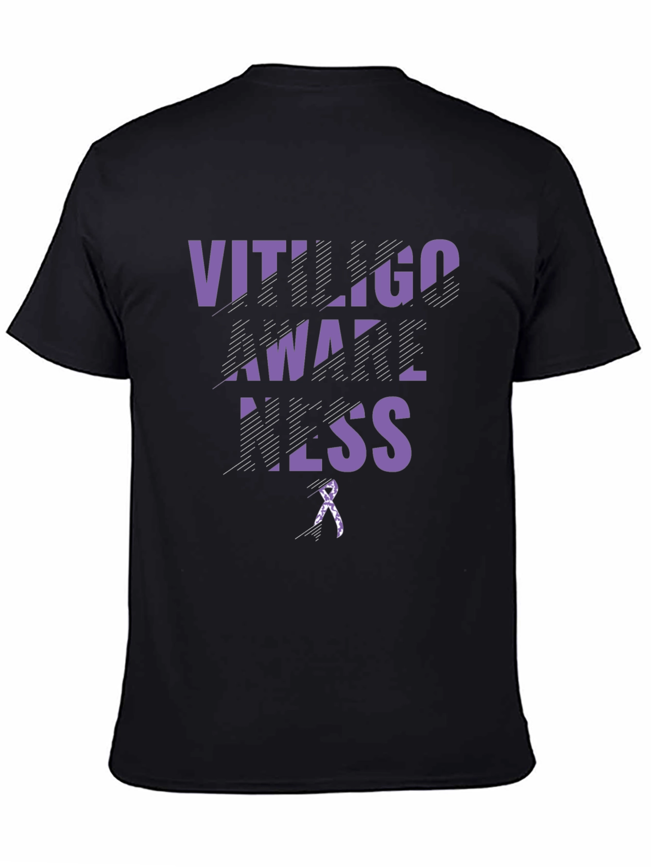 Vitiligo Awareness Black T-Shirt