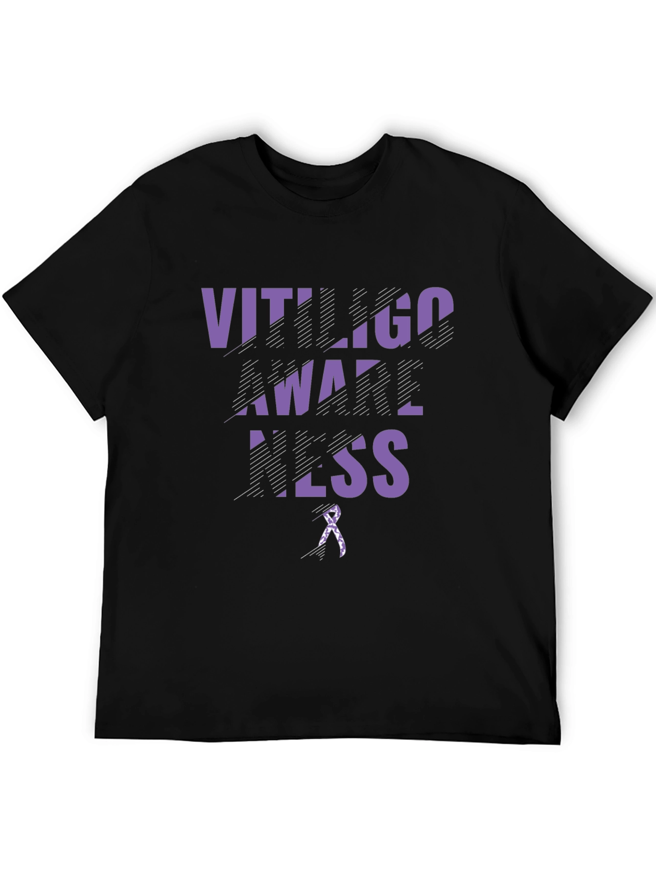 Vitiligo Awareness Black T-Shirt
