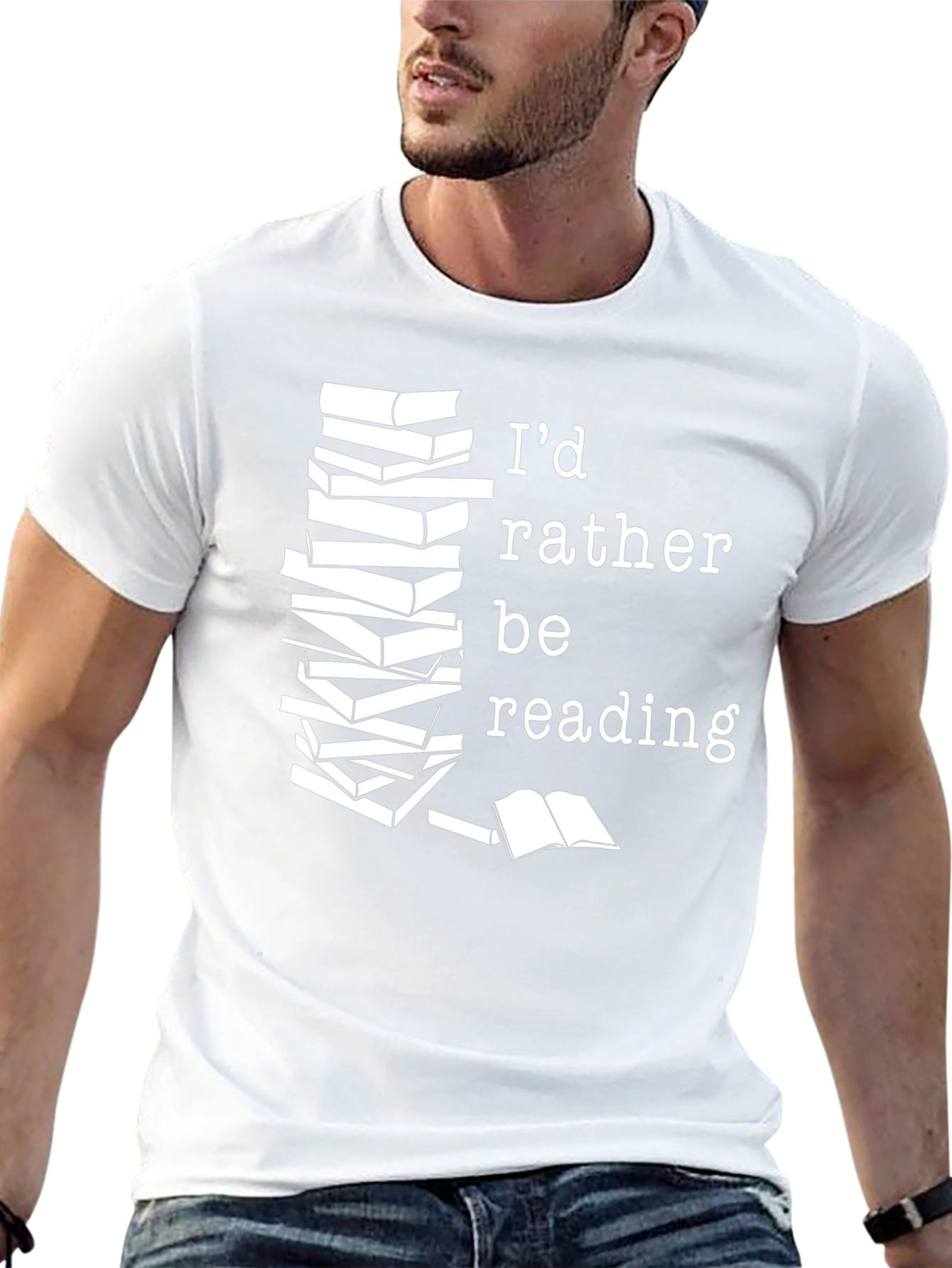 Id Rather Be Reading Black T-Shirt