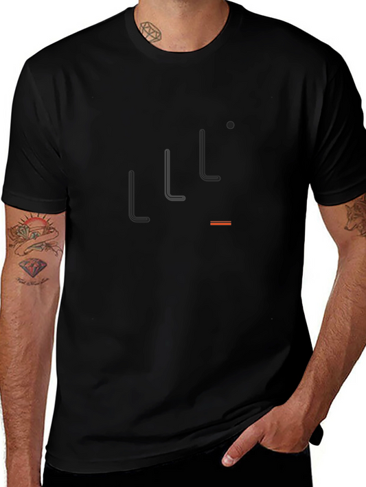 Minimalist Hockey Stick Graphic Black T-Shirt