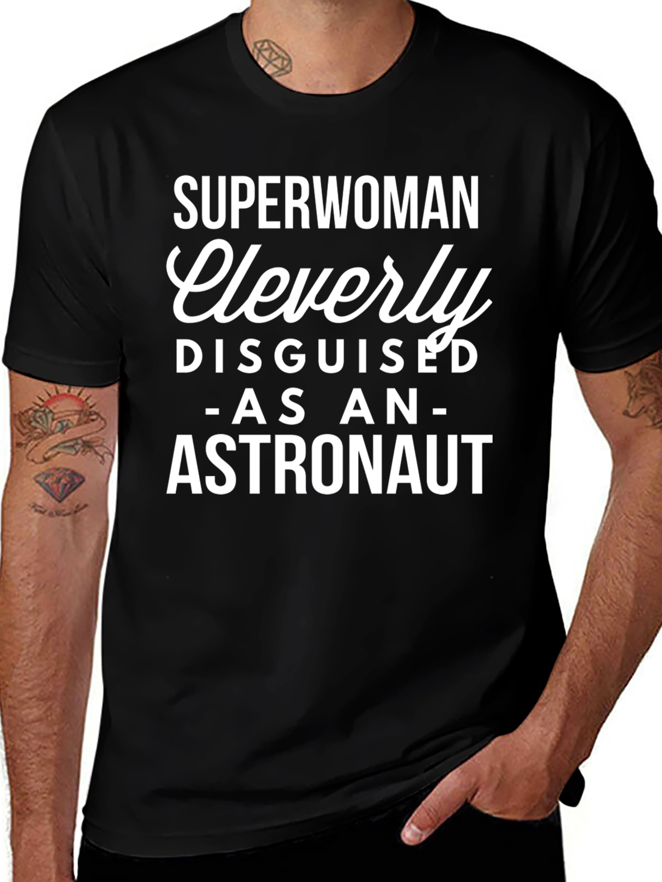 Superwoman Astronaut Novelty Graphic Tee