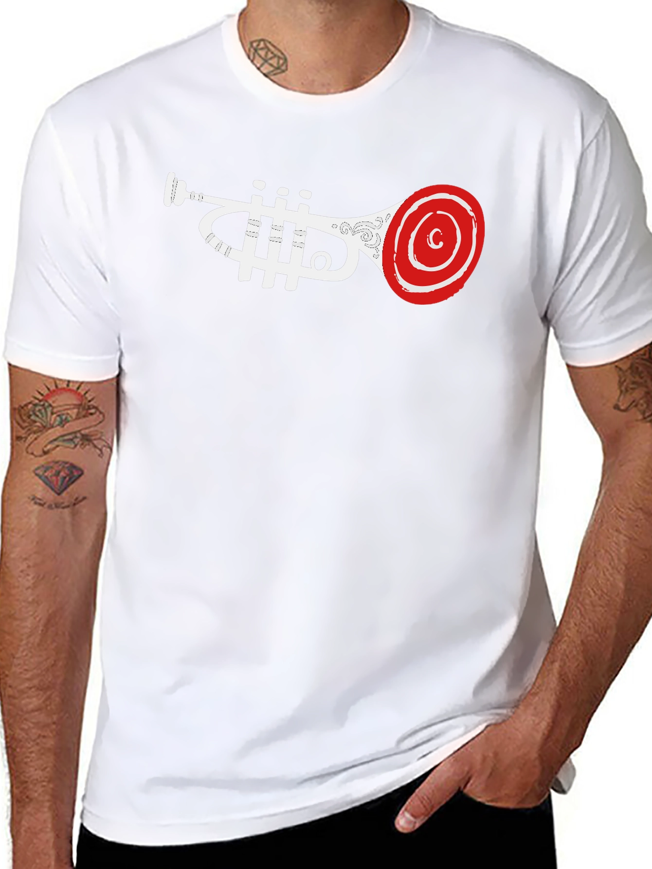 Trumpet Graphic T-Shirt - Cool Music Lover Tee