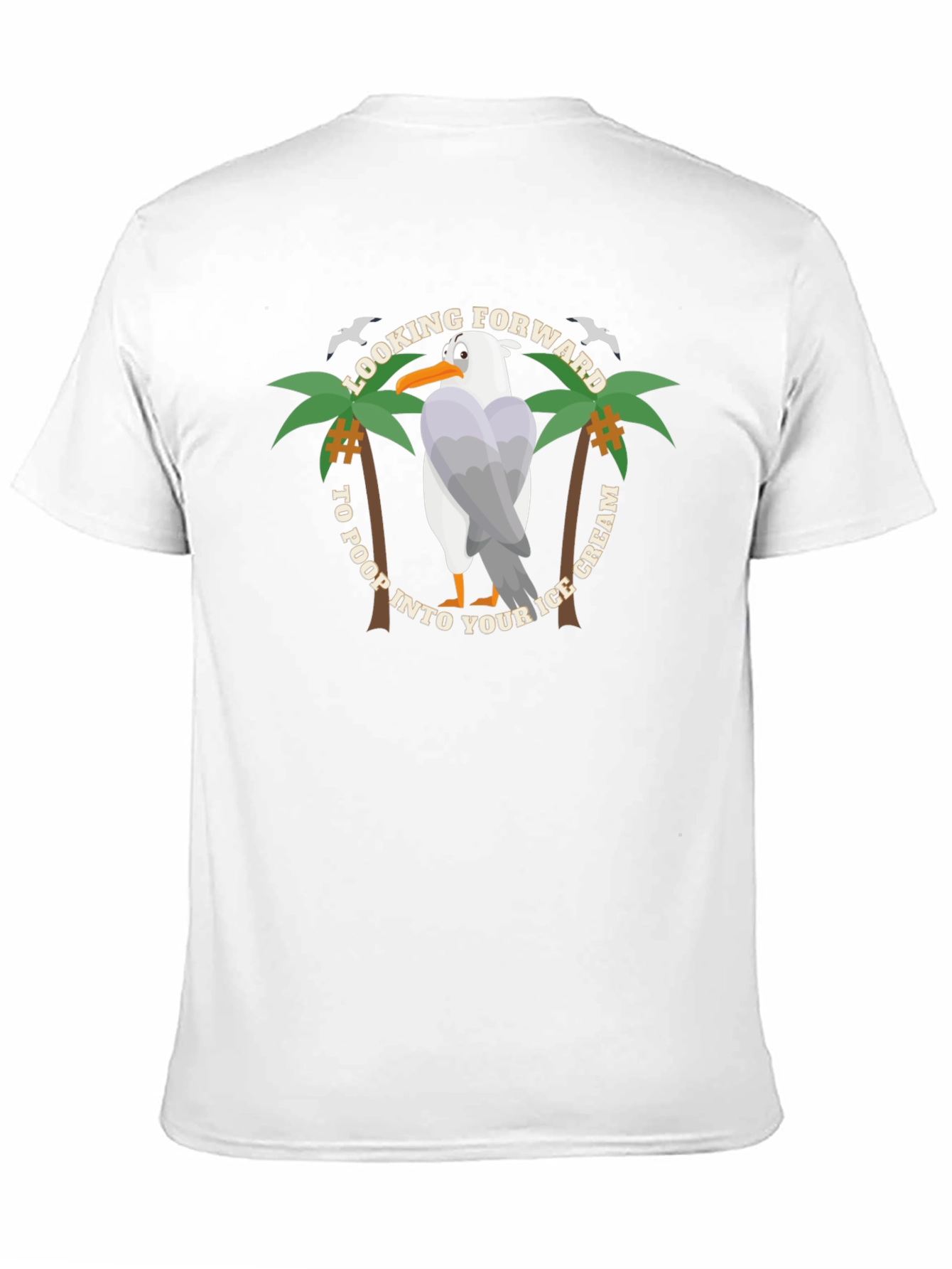 Humorous Looking Forward Seagull Graphic Tee