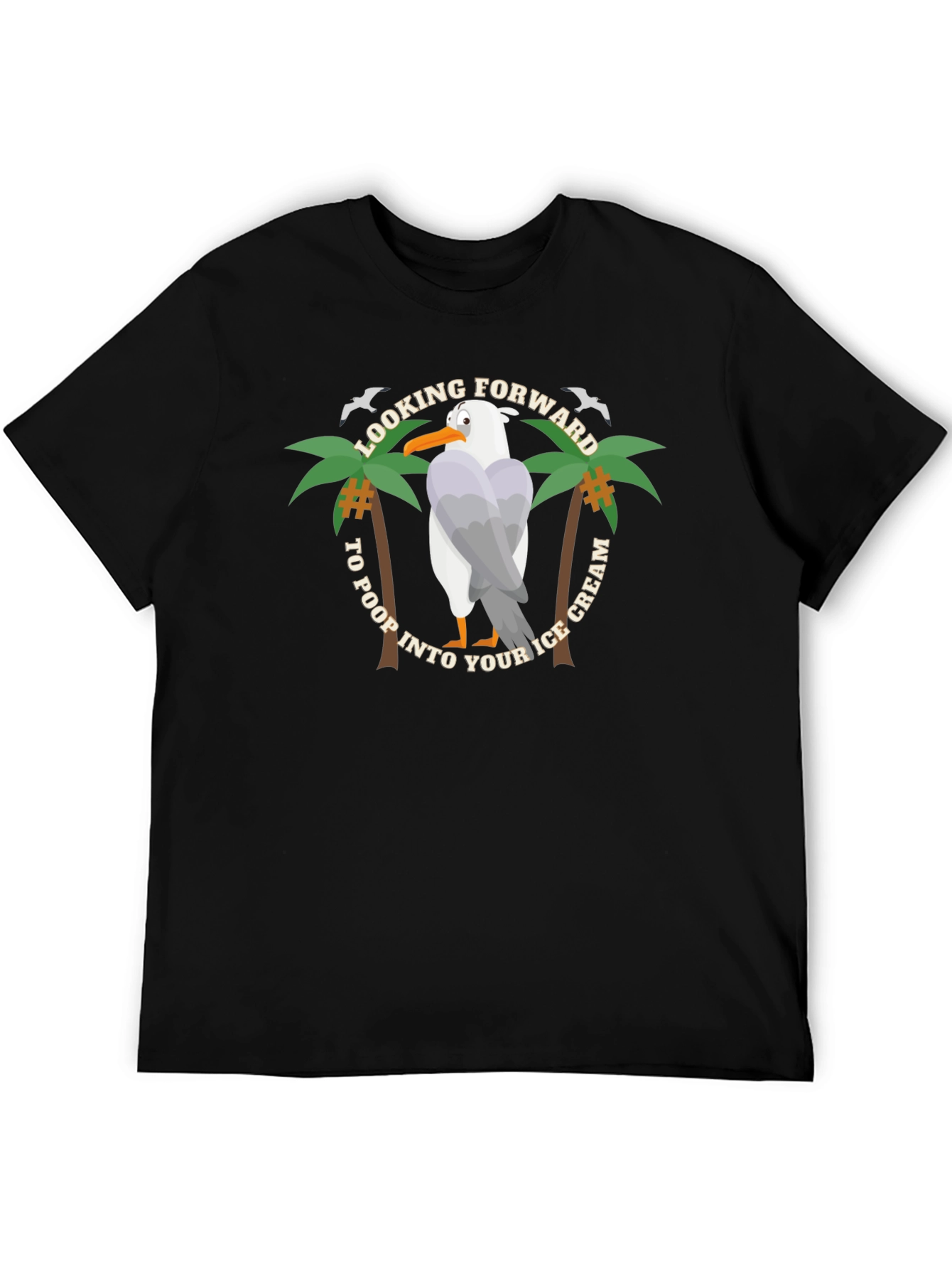 Humorous Looking Forward Seagull Graphic Tee