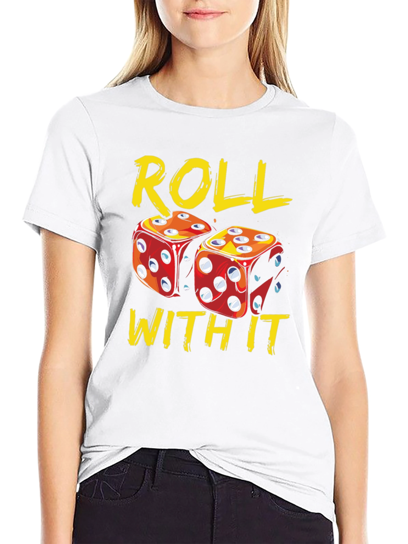 Roll With It Graphic Tee - Dice Design