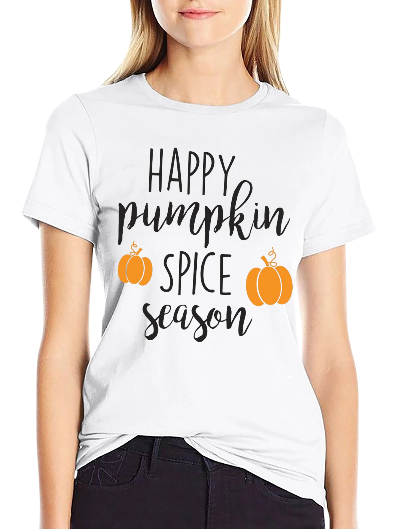 Happy Pumpkin Spice Season Black T-Shirt