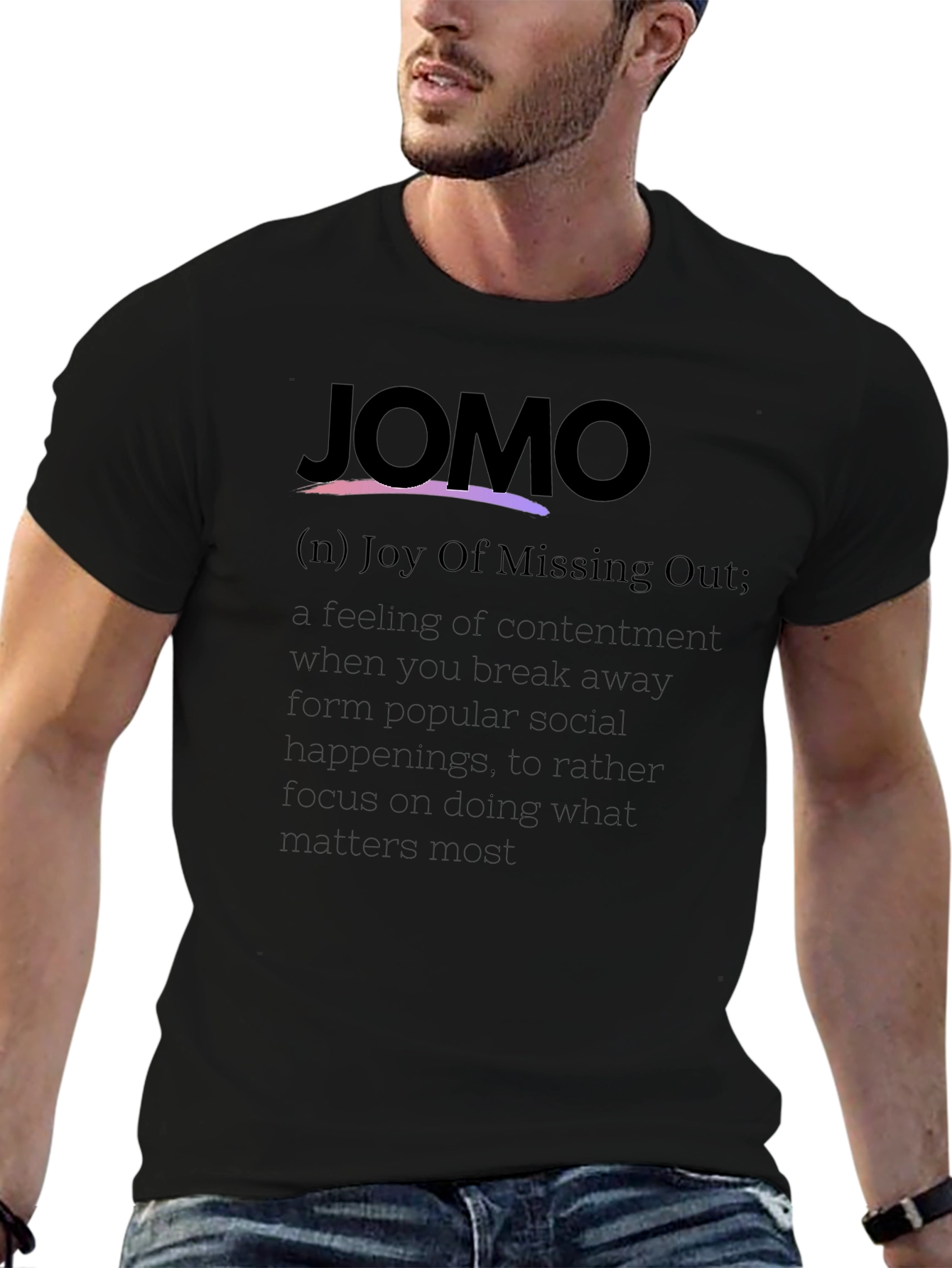 JOMO Joy Of Missing Out Graphic Tee