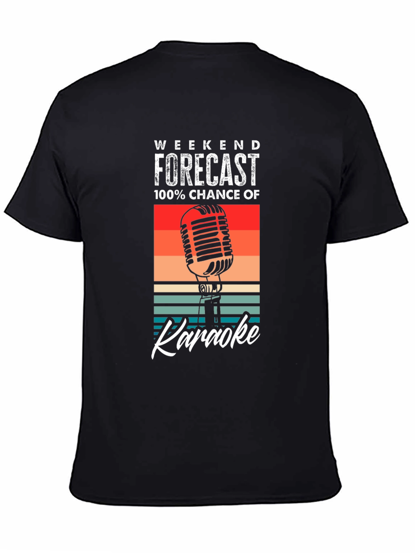 Weekend Forecast Karaoke T-Shirt - Retro Style
