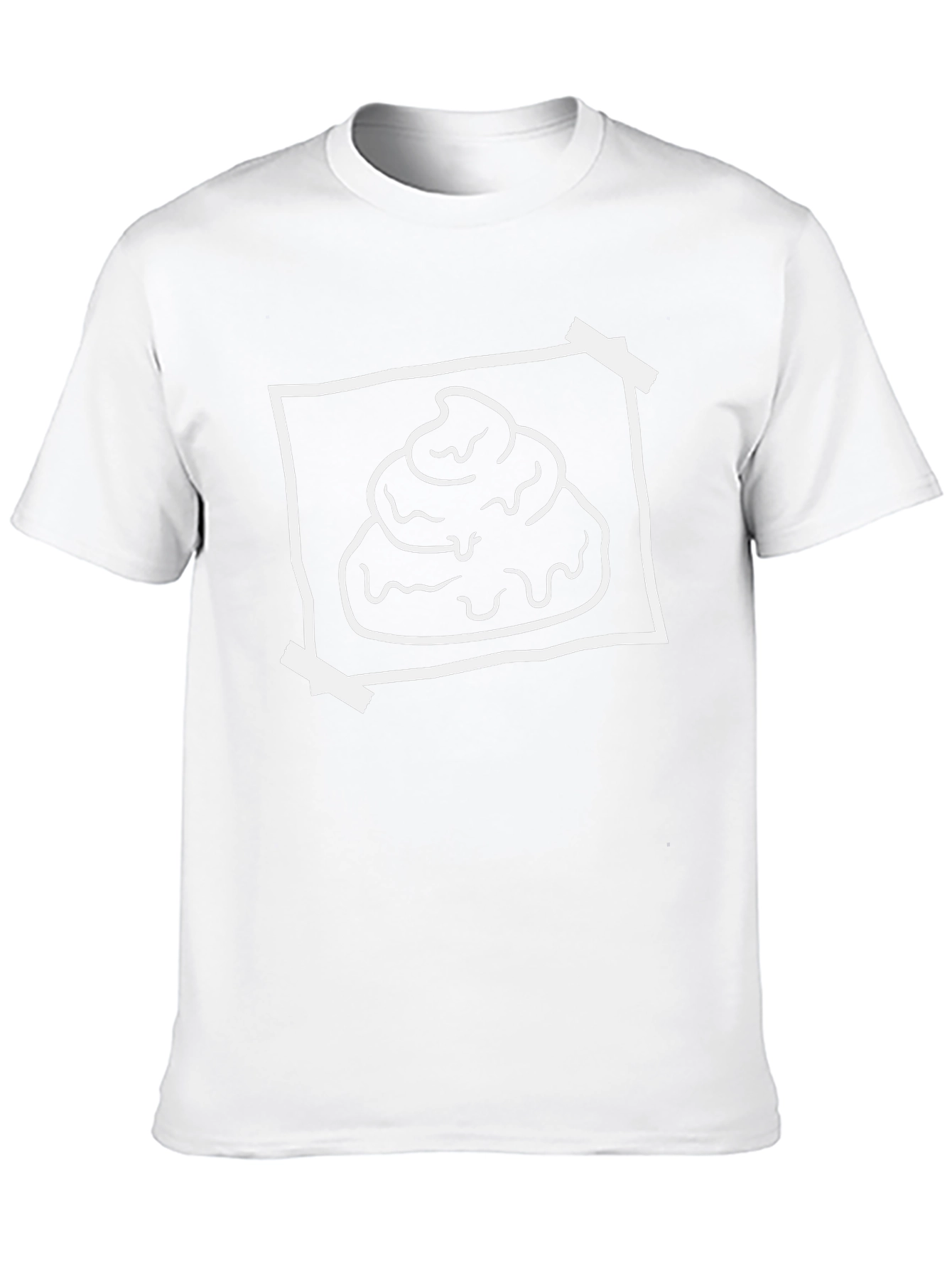 Humorous Poop Emoji Graphic Tee - Black Cotton