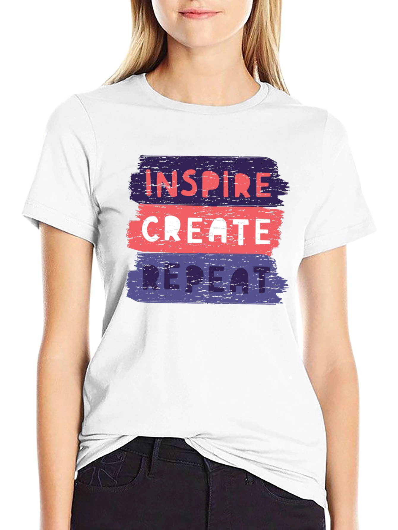 Inspire Create Repeat Graphic Tee - Casual Comfort