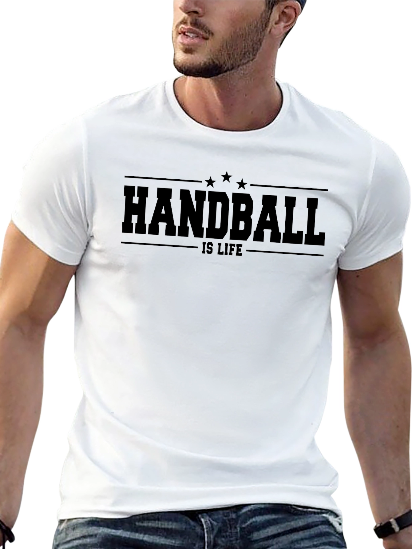 Handball is Life Black Graphic T-Shirt