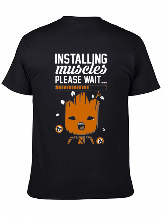 Installing Muscles Groot T-Shirt - Funny Workout Tee