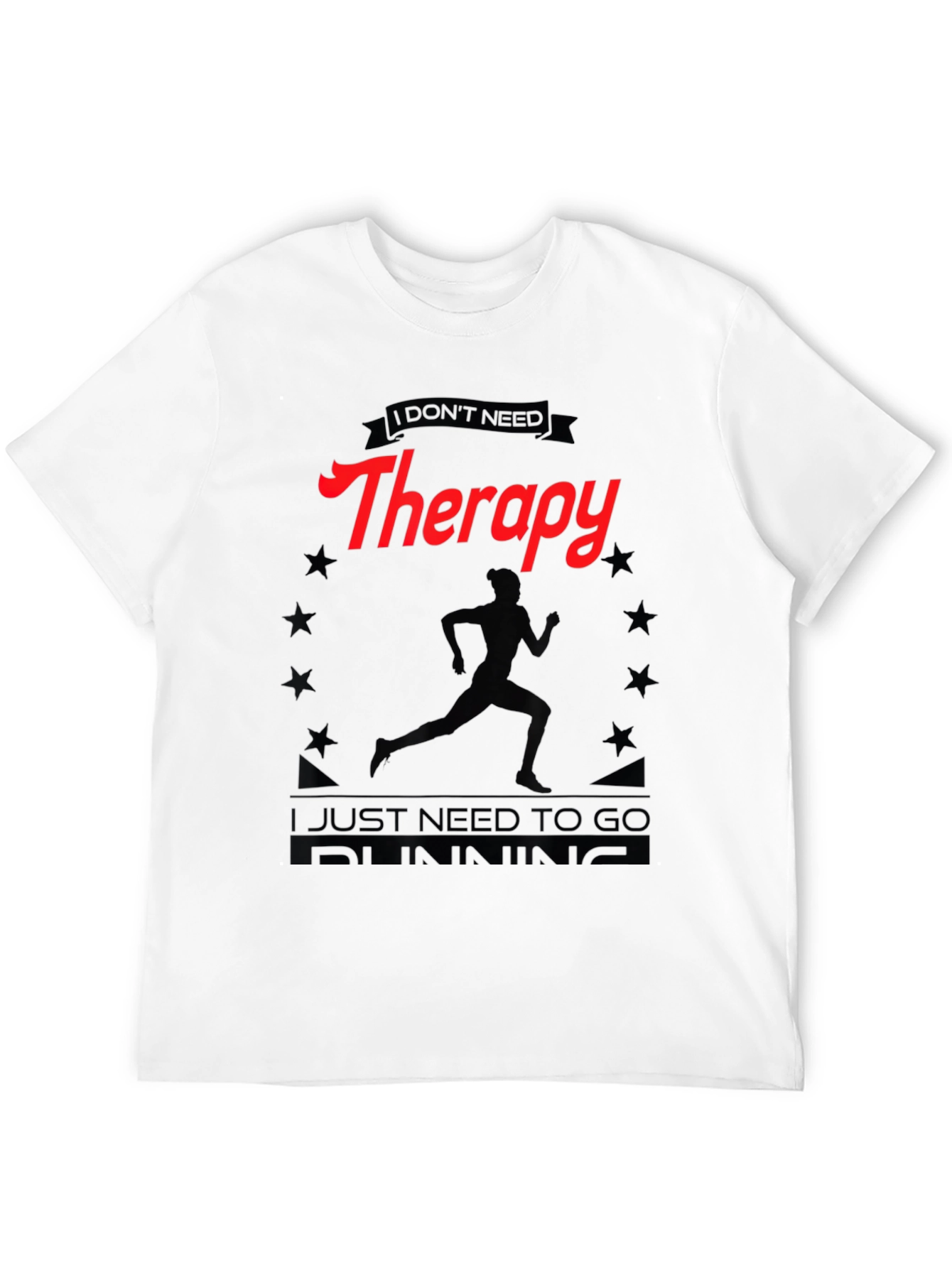 Therapy Running T-Shirt - Black Graphic Tee