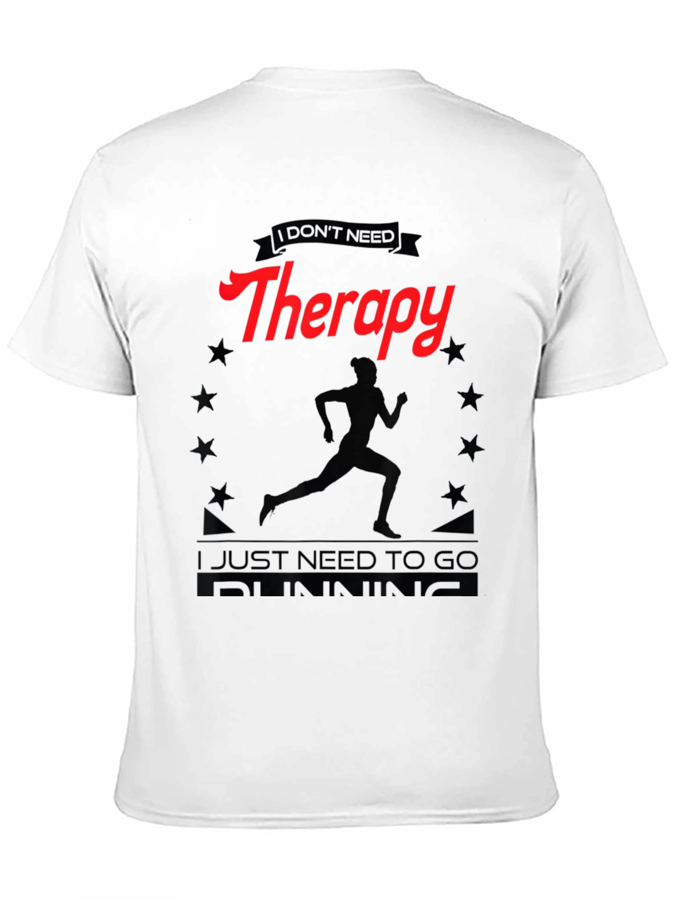 Therapy Running T-Shirt - Black Graphic Tee