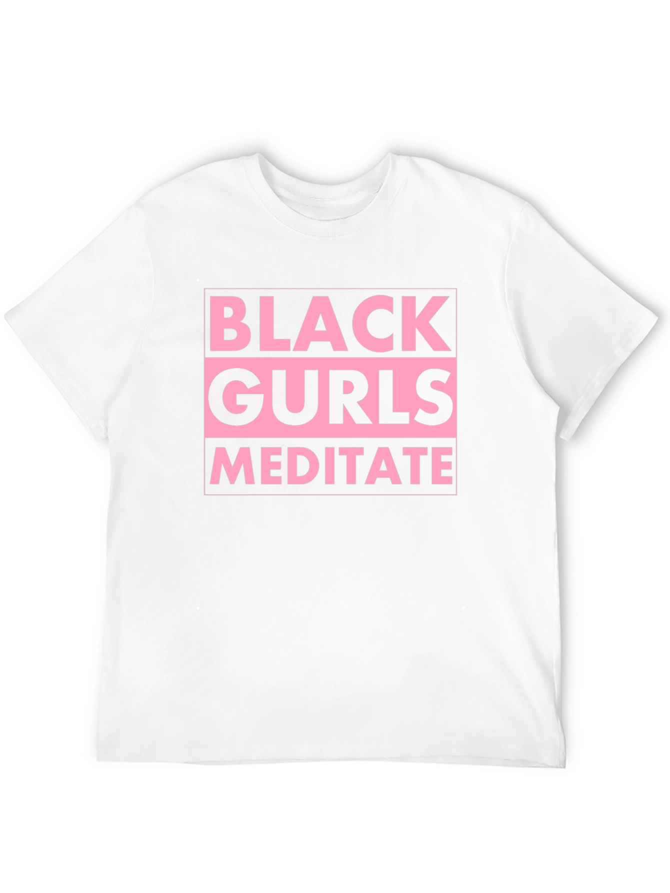 Black Gurls Meditate Graphic Tee - Stylish Relaxation