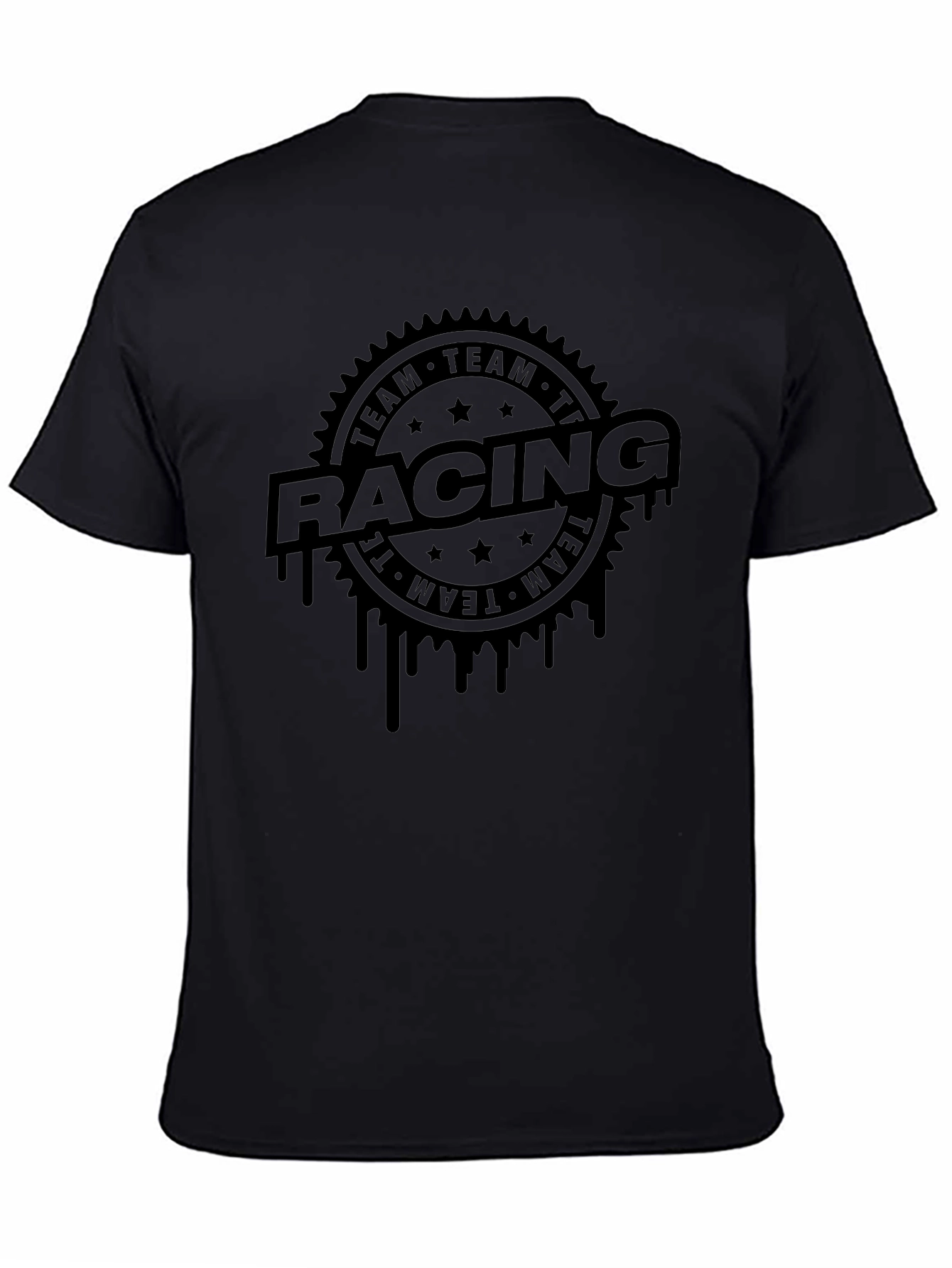 Team Racing Black Graphic T-Shirt