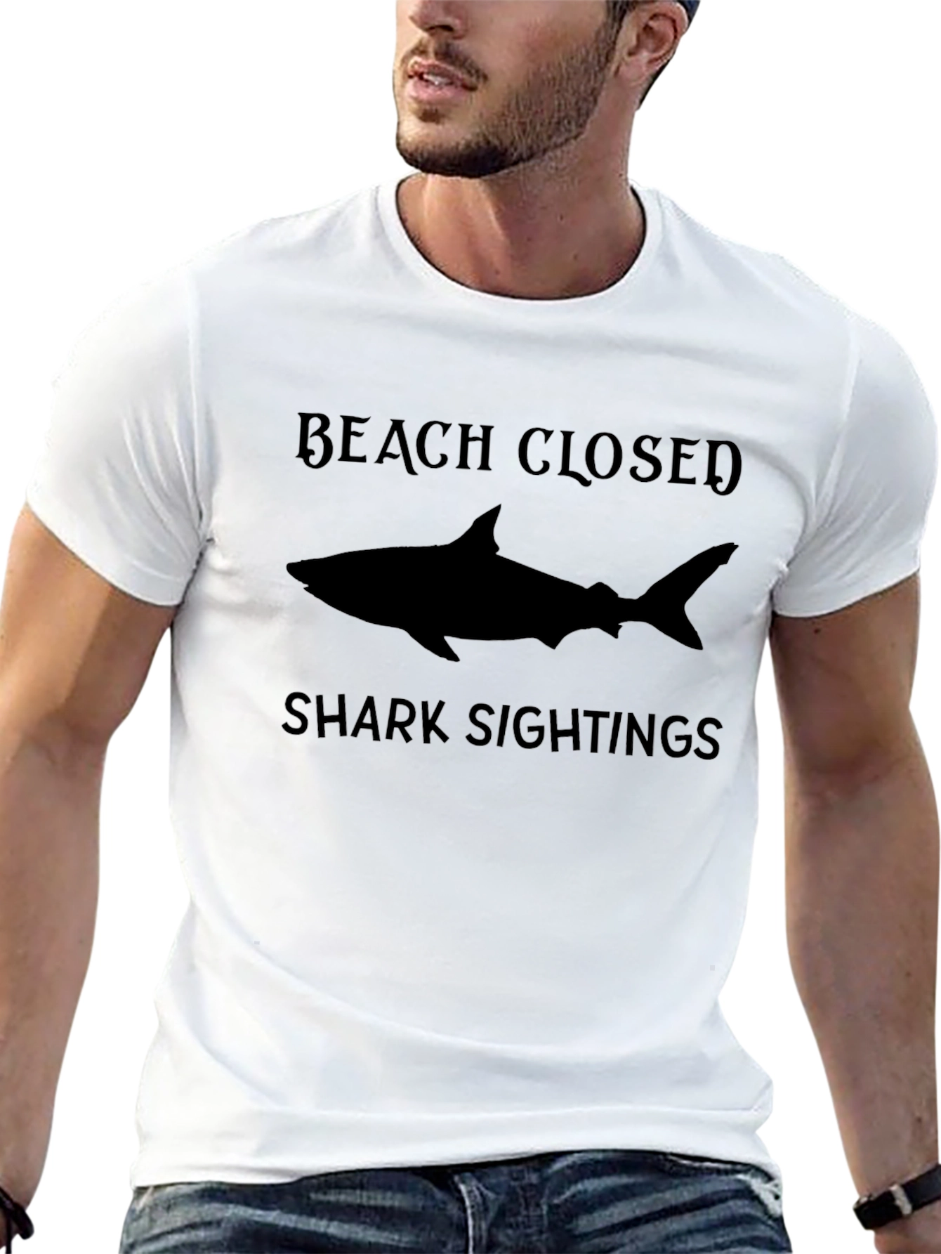 Beach Closed Shark Sighting Graphic Tee