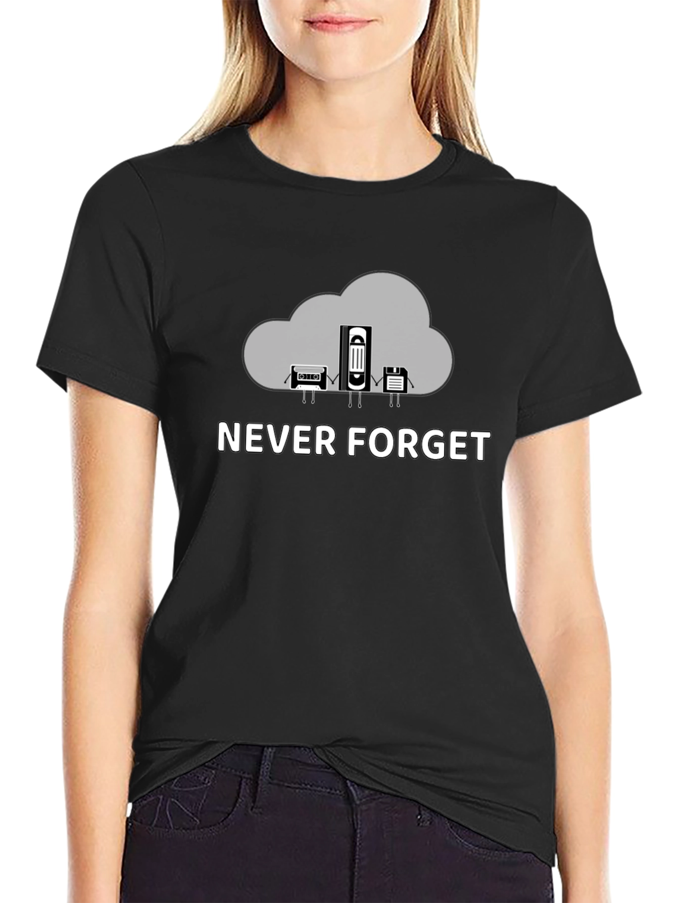 Never Forget Retro Tech T-Shirt
