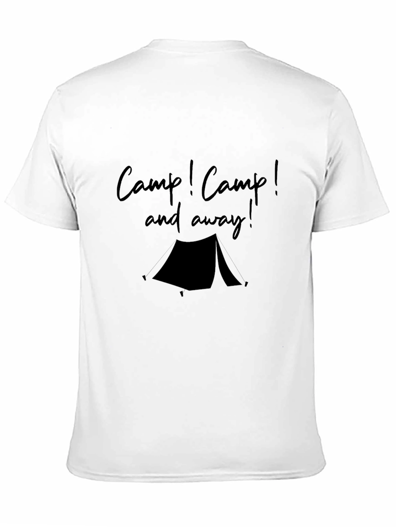 Camp! Camp! and Away! Black Graphic T-Shirt