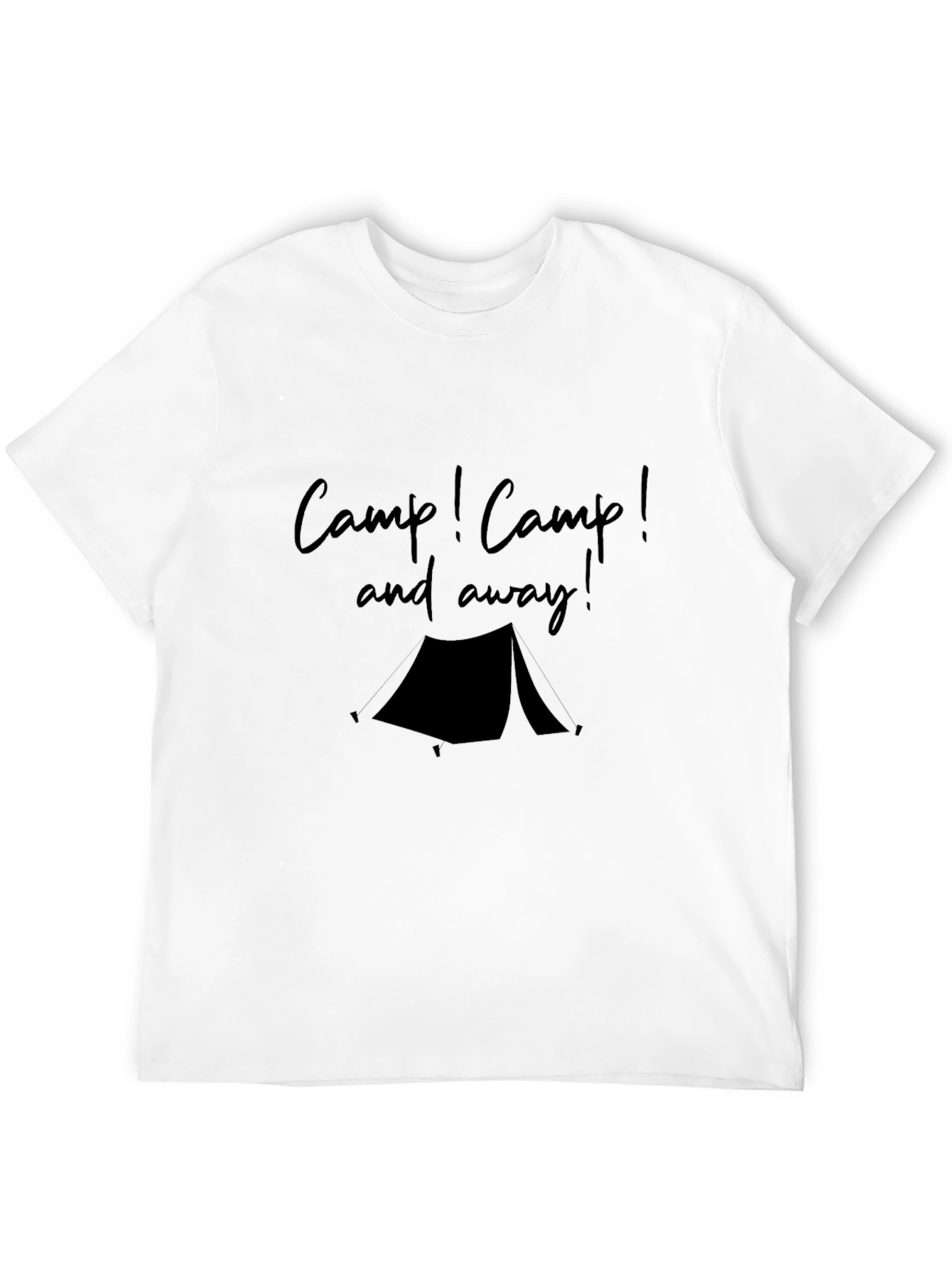 Camp! Camp! and Away! Black Graphic T-Shirt