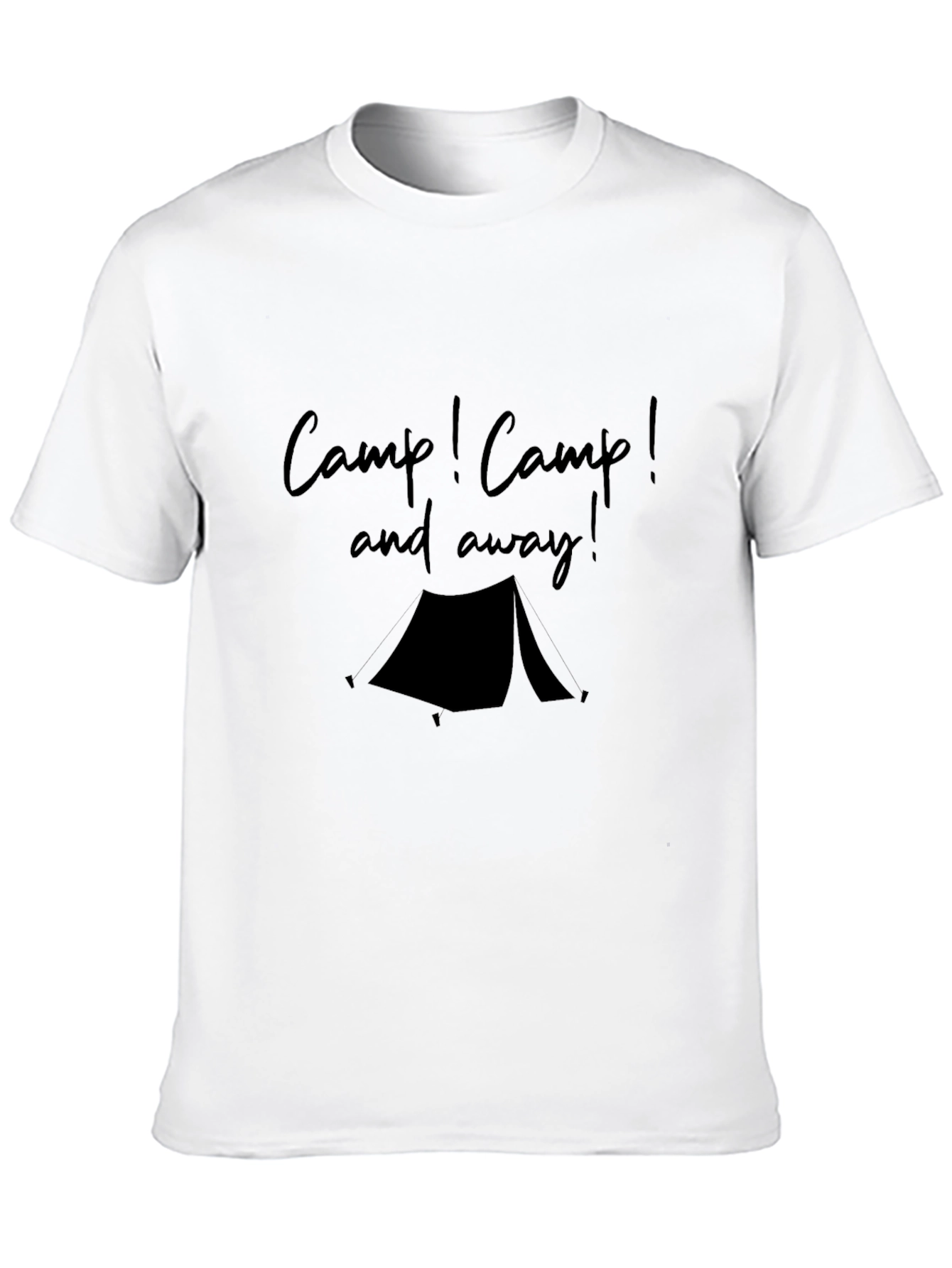Camp! Camp! and Away! Black Graphic T-Shirt
