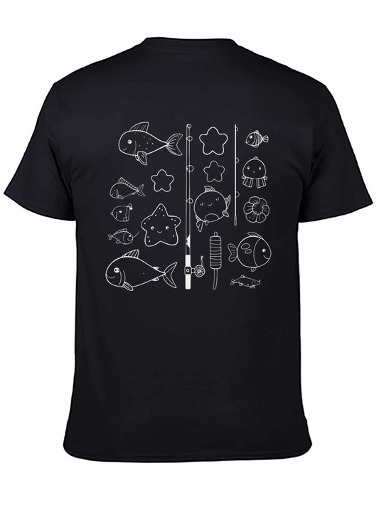 Fishing Fun Tee - Cute Fish & Star Graphic T-Shirt
