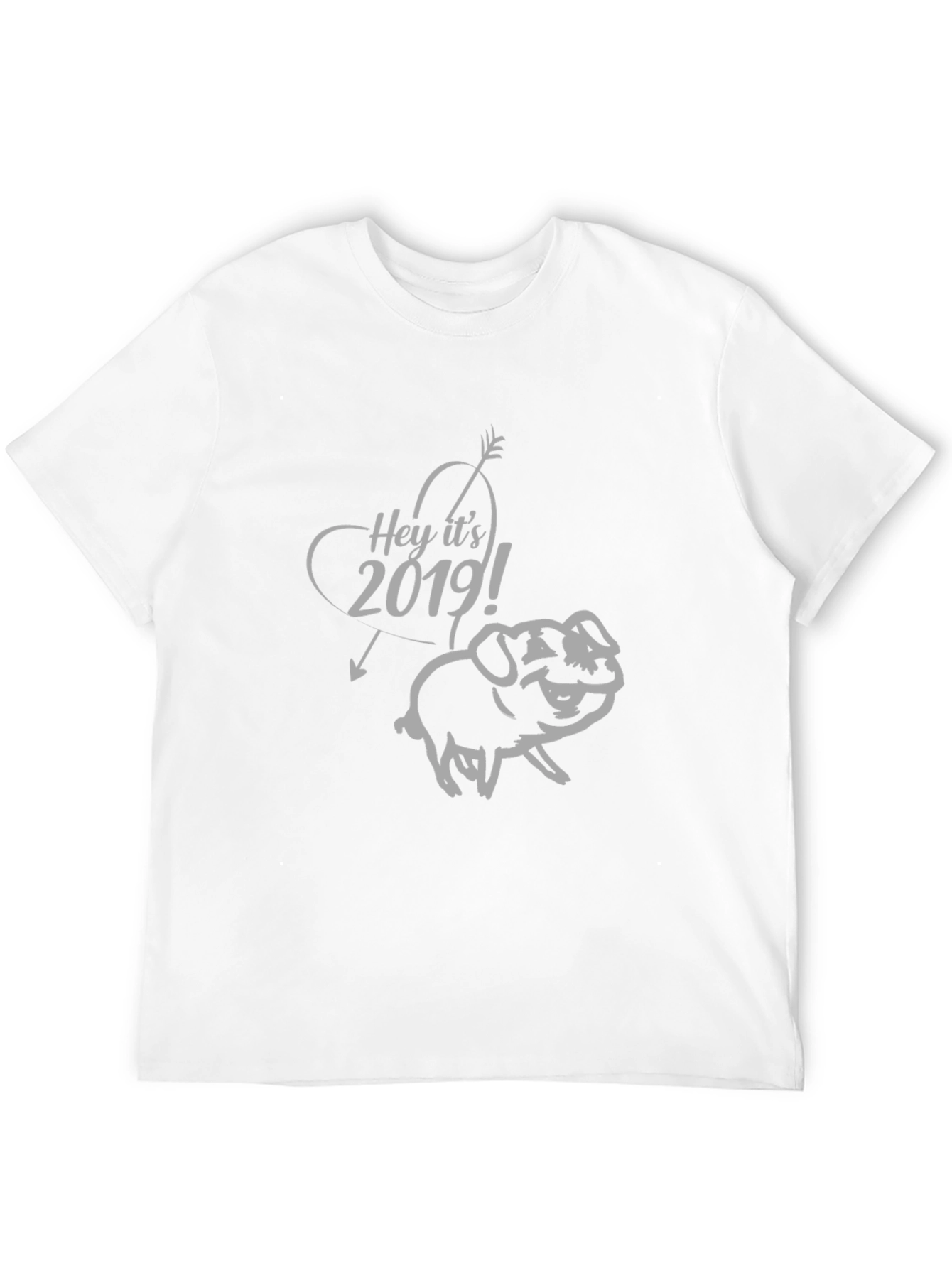 2019 Pig Year Arrow Graphic Black T-Shirt