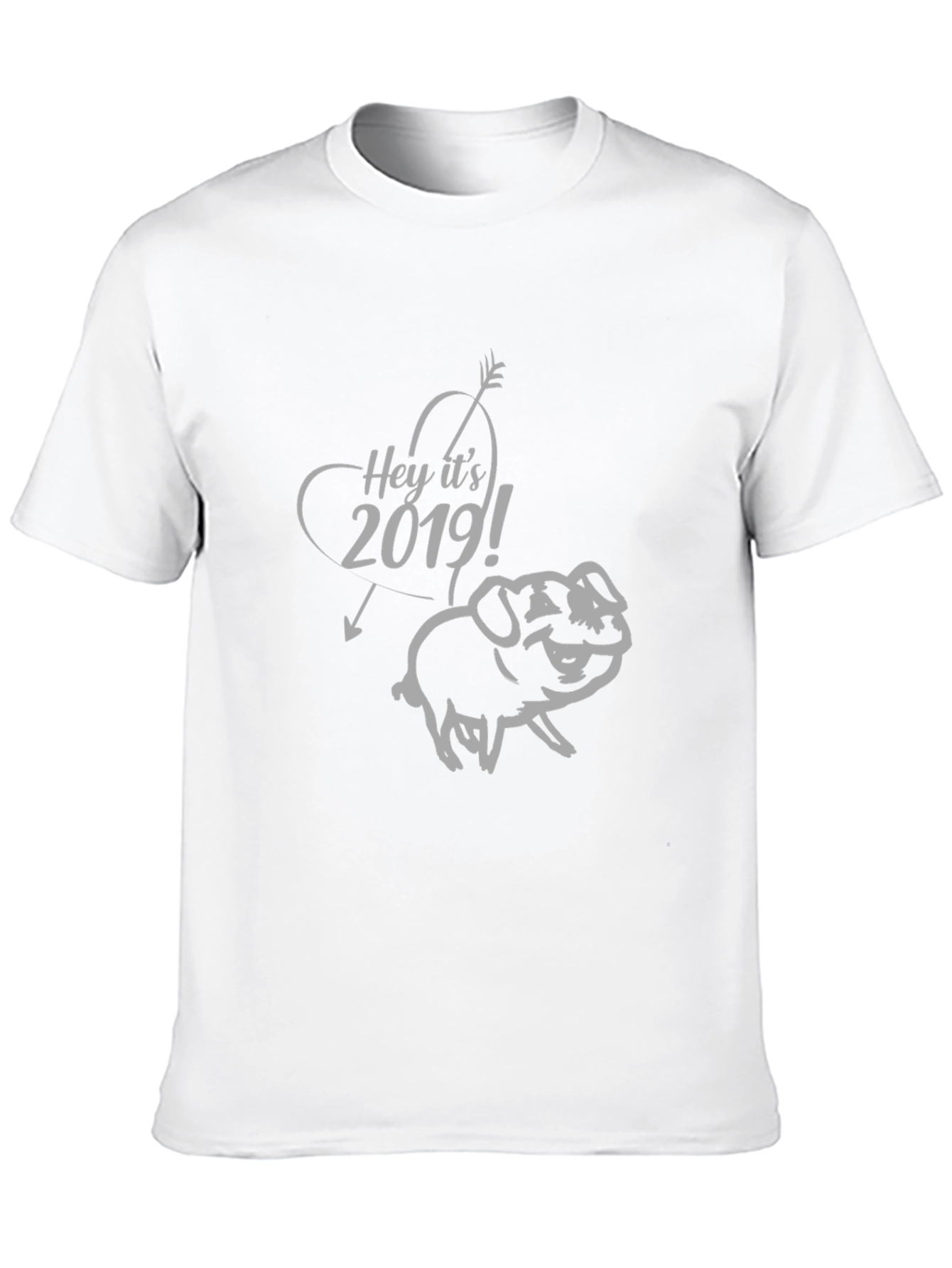 2019 Pig Year Arrow Graphic Black T-Shirt
