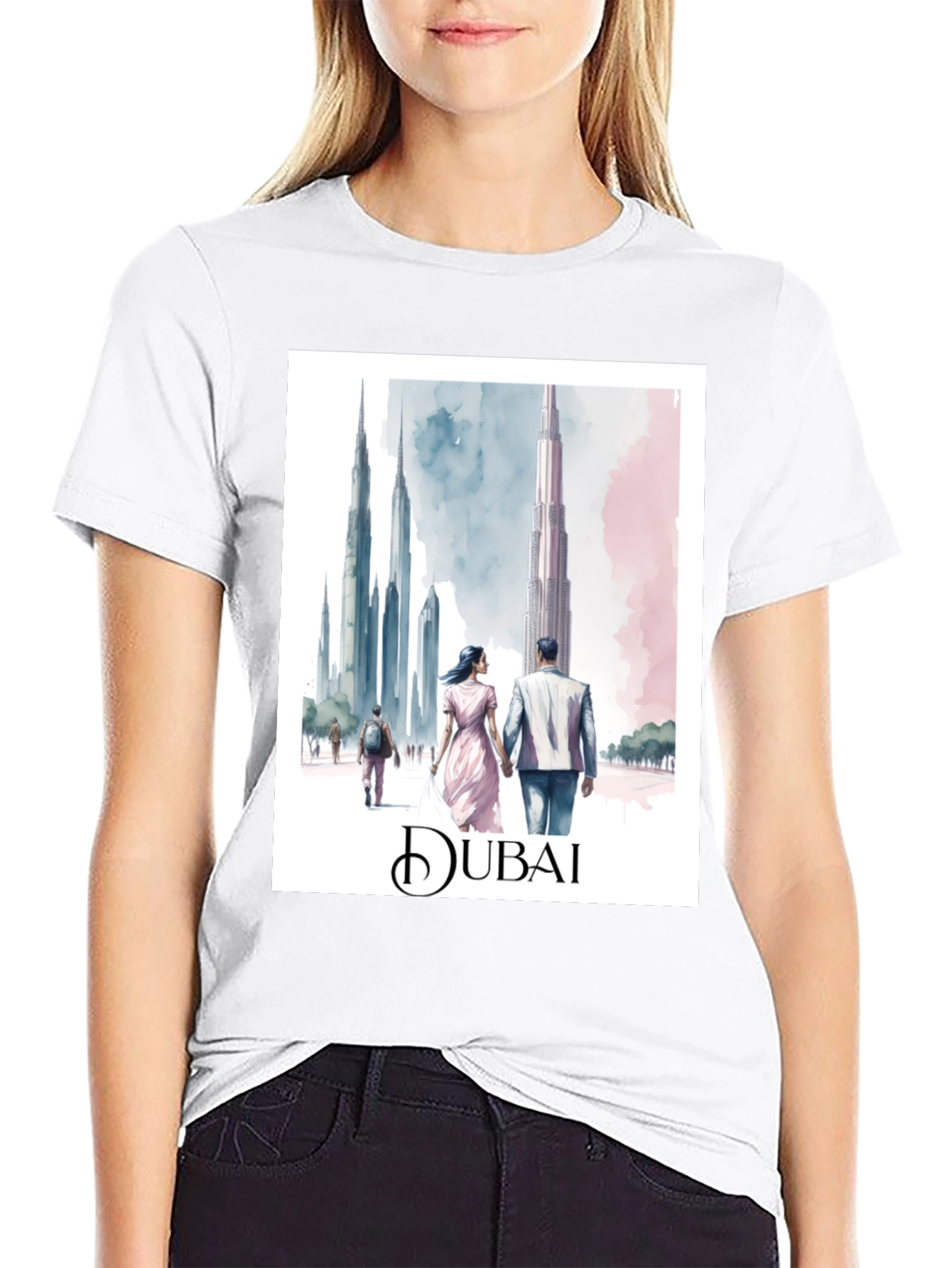 Dubai Skyline Graphic T-Shirt - Urban Style