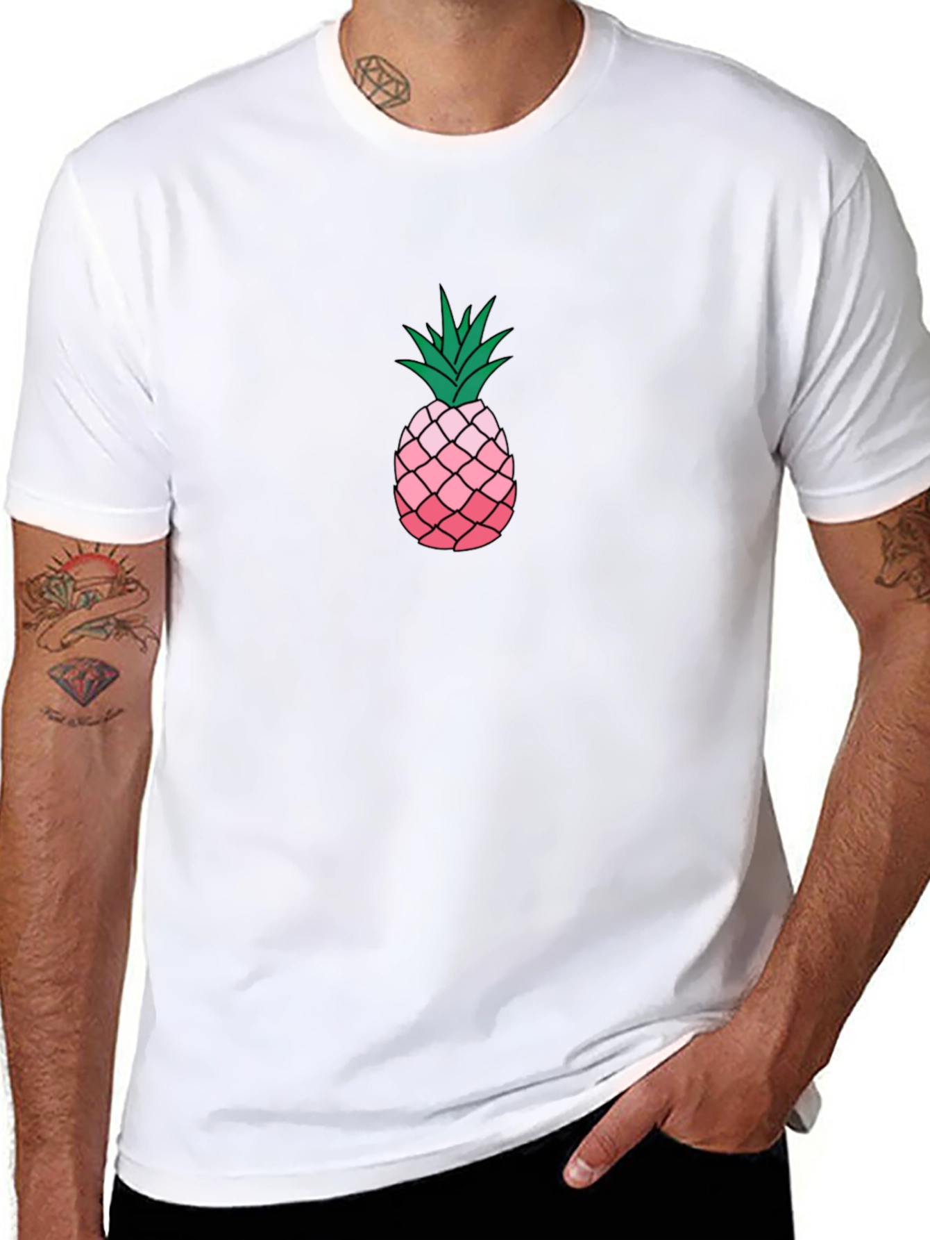 Pineapple Graphic Black T-Shirt