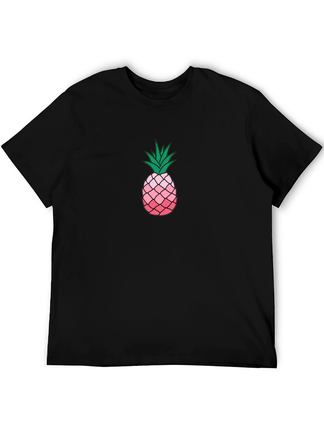 Pineapple Graphic Black T-Shirt