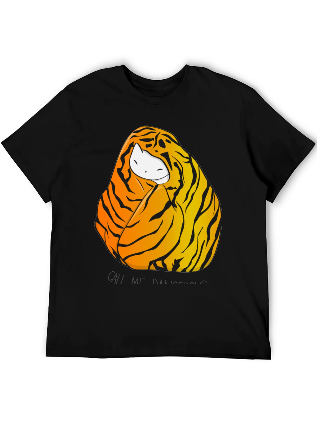 Tiger Cat Graphic Tee - Unisex Black T-Shirt