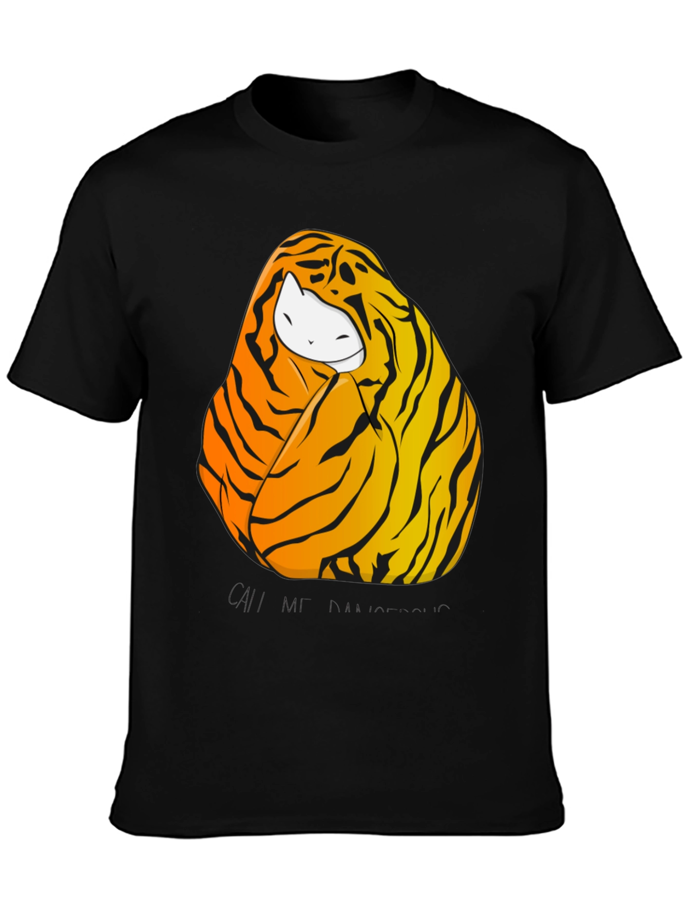 Tiger Cat Graphic Tee - Unisex Black T-Shirt