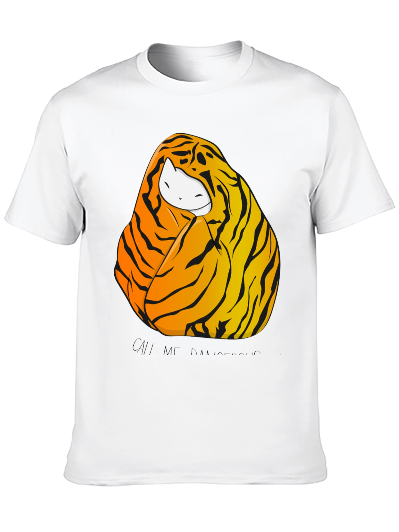Tiger Cat Graphic Tee - Unisex Black T-Shirt