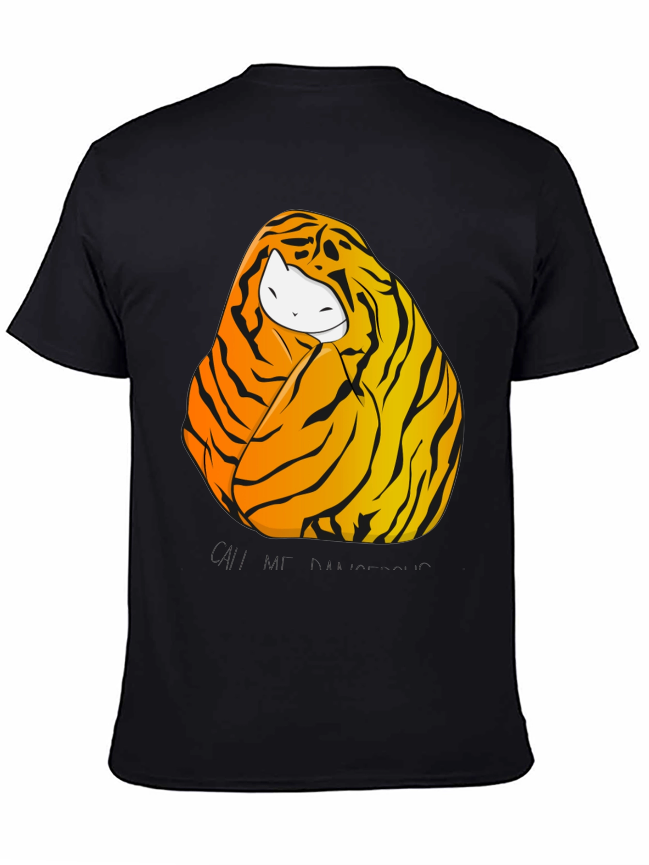 Tiger Cat Graphic Tee - Unisex Black T-Shirt
