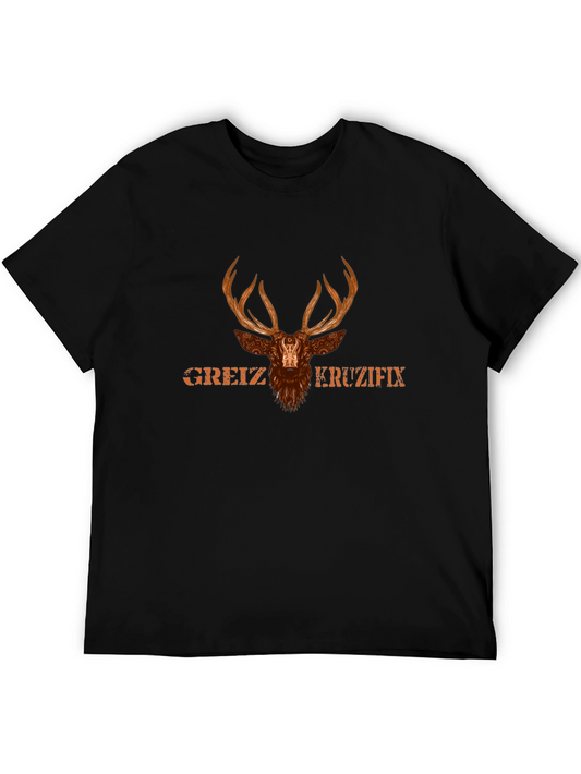 Greiz Kreuzifix Deer Graphic T-Shirt