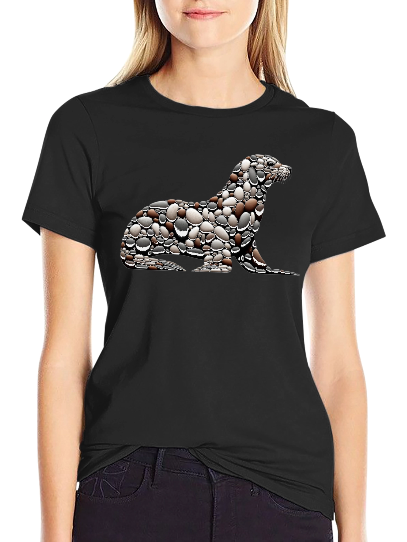 Unique Pebble Seal Graphic Tee