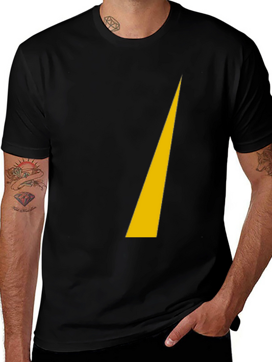 Mens Black T-Shirt with Yellow Graphic
