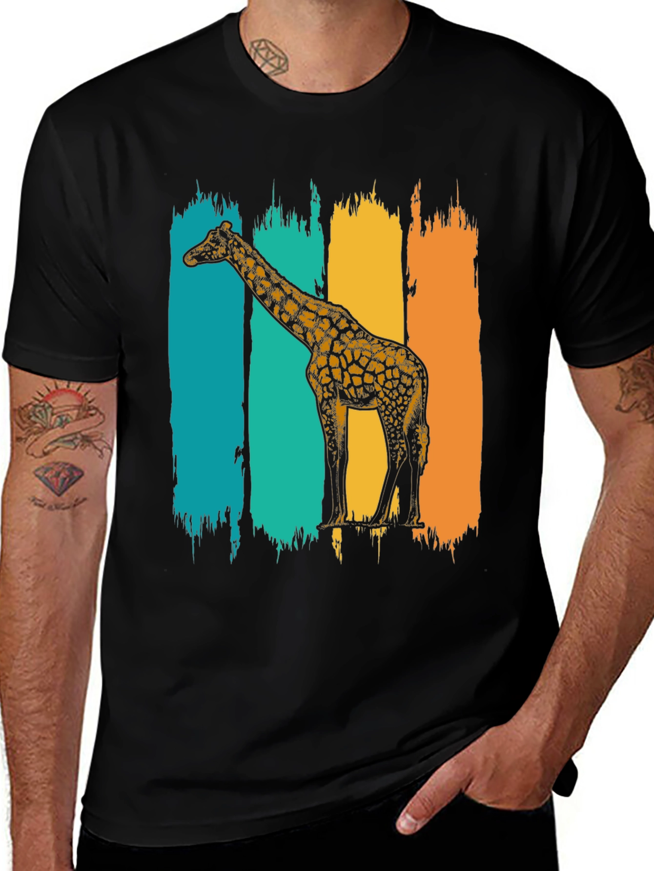 Retro Giraffe Graphic T-Shirt