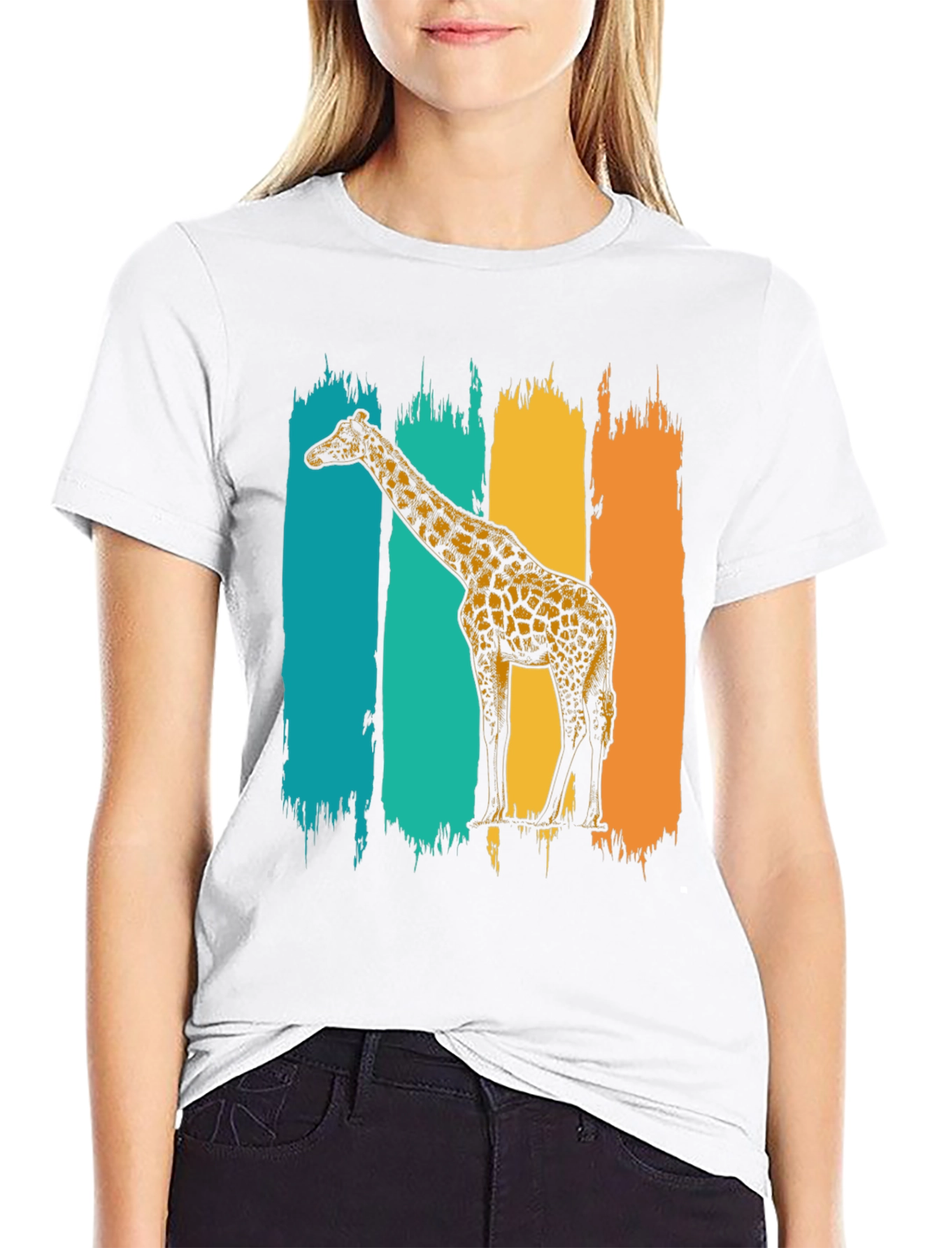 Retro Giraffe Graphic T-Shirt