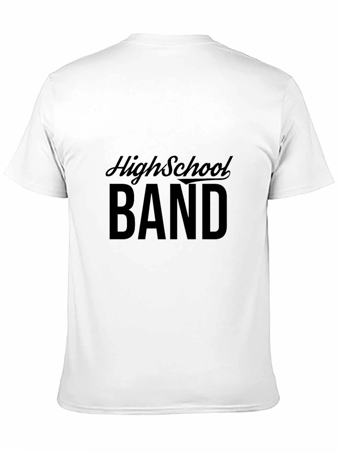 High School Band Tee - Black Cotton T-Shirt