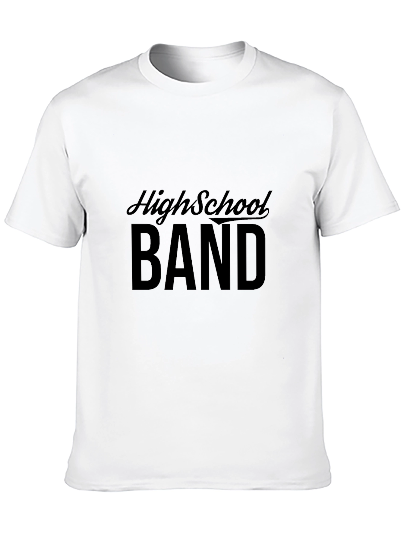 High School Band Tee - Black Cotton T-Shirt