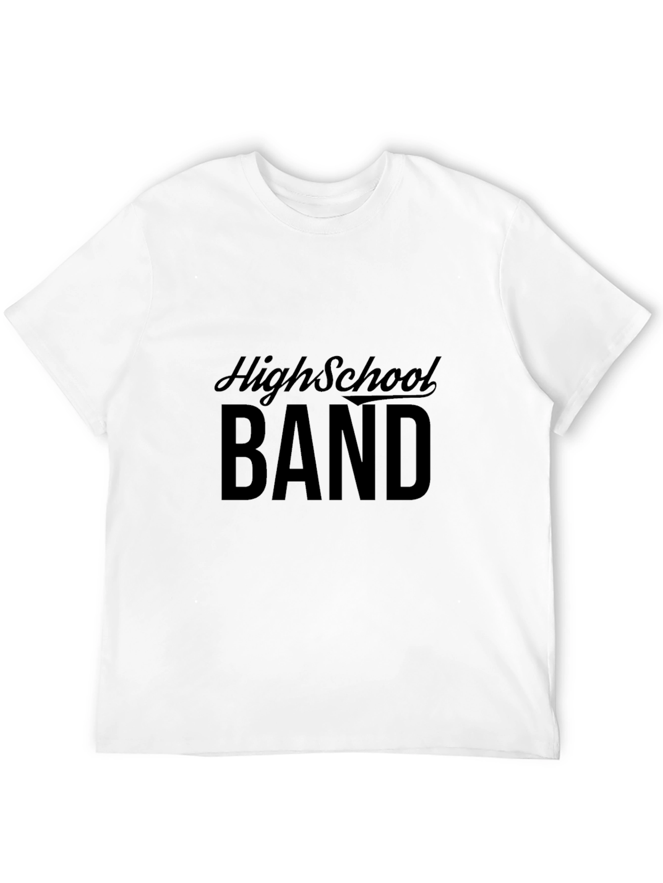 High School Band Tee - Black Cotton T-Shirt