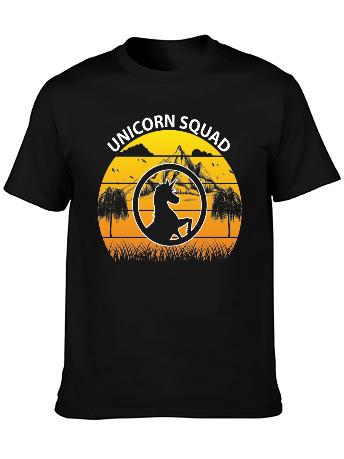 Unicorn Squad Graphic Tee - Black