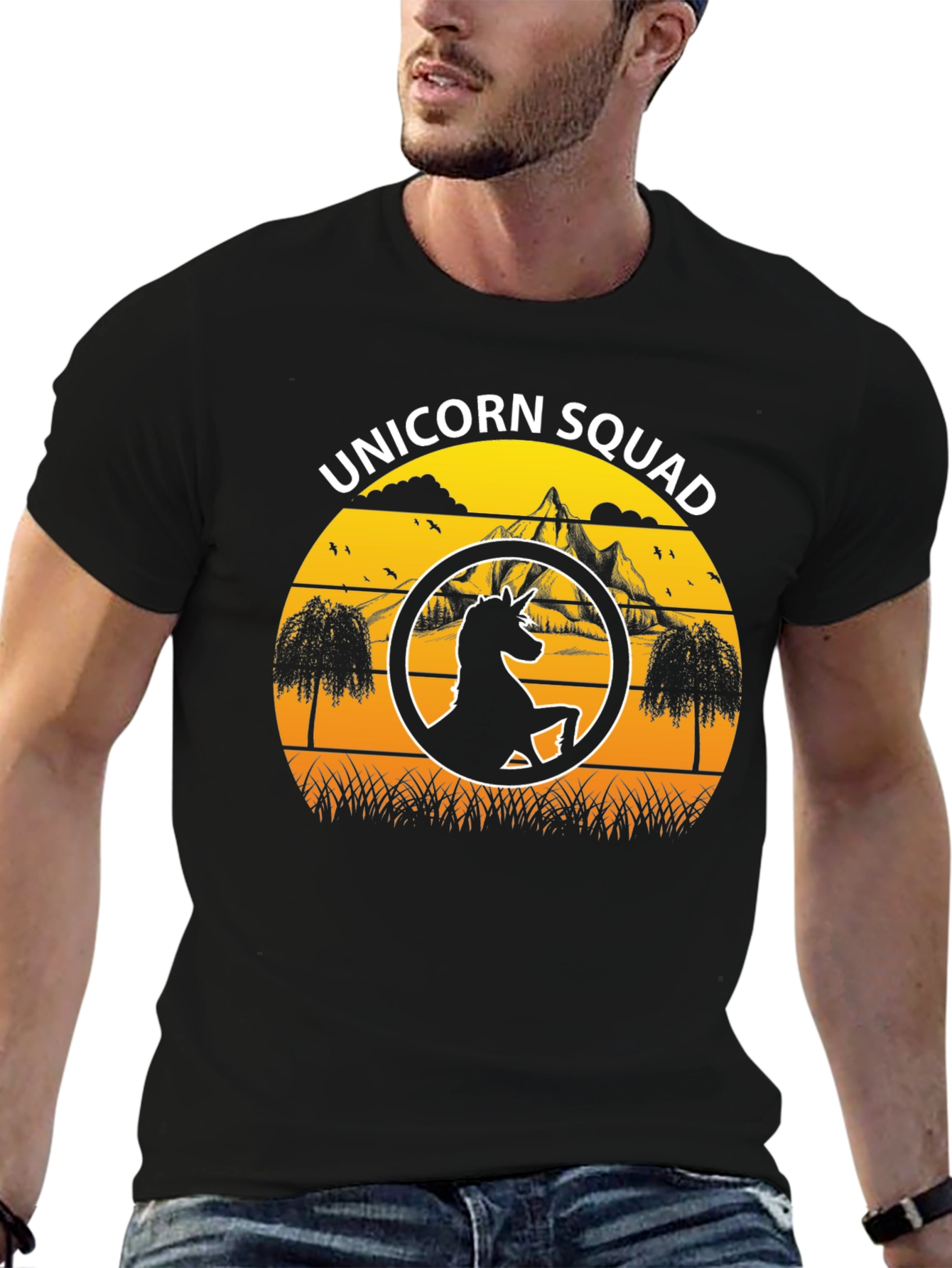 Unicorn Squad Graphic Tee - Black