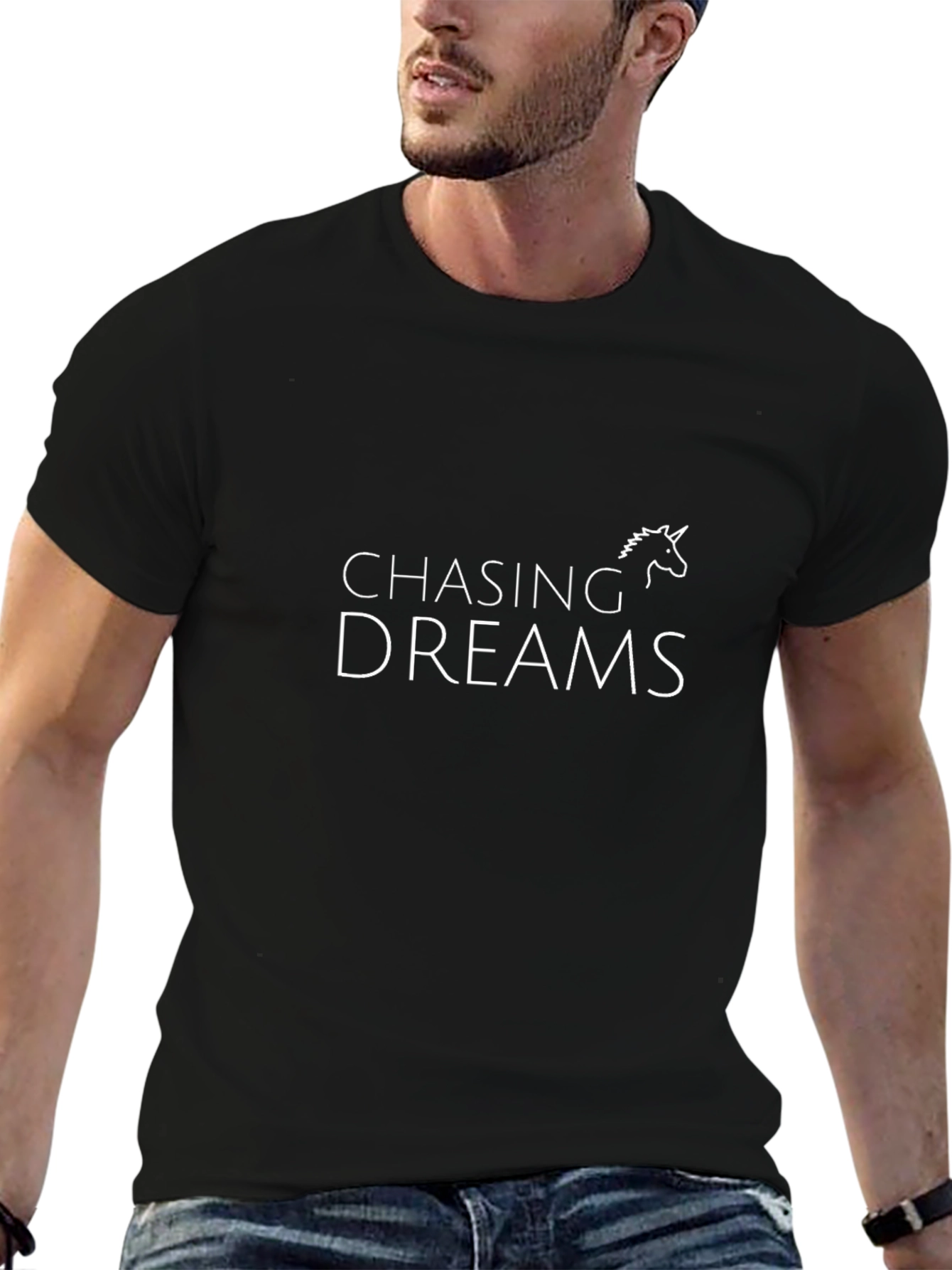 Chasing Dreams Graphic Tee - Black Unisex T-Shirt