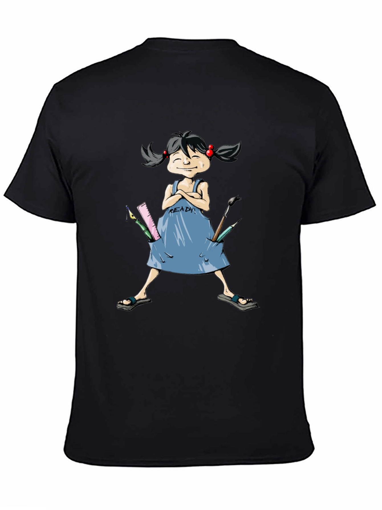 Artist Girls Ready T-Shirt - Black Cotton Tee