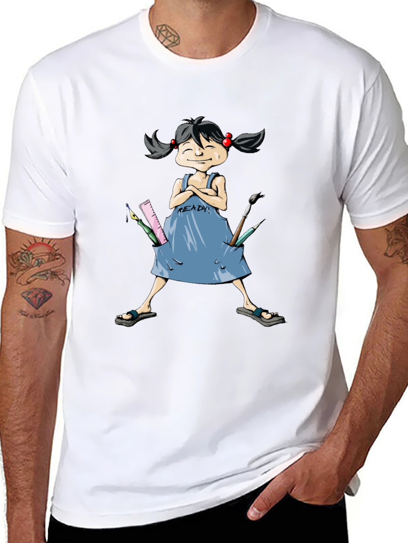 Artist Girls Ready T-Shirt - Black Cotton Tee